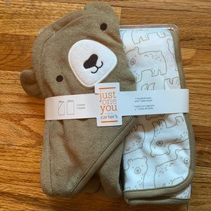 Baby towel set- hooded Bear and bath towel